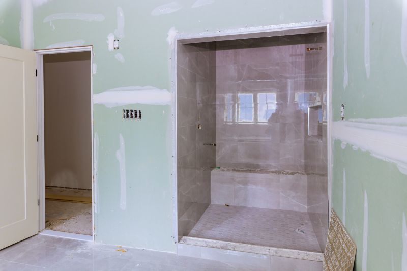 Custom tile work in shower area